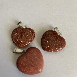 Heart shaped glitter Crystal necklace